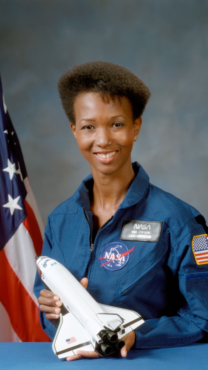 Story crop of Mae Jemison, keeping the detected face