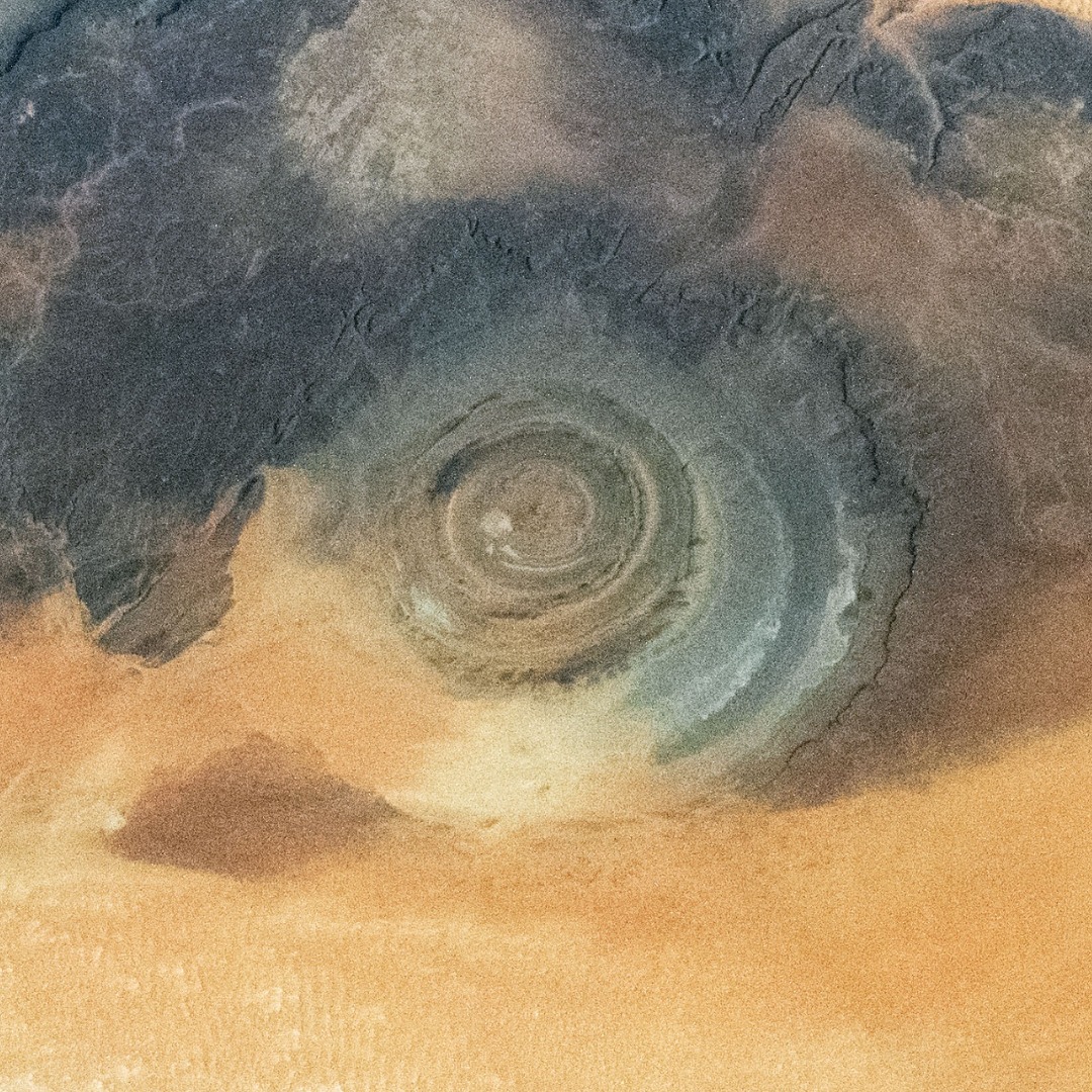 Actual square crop enlarging the circular Richat Structure